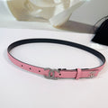 CC BELT 20 MM IN FLAMINGO PINK CALFSKIN WITH SILVER HARDWARE