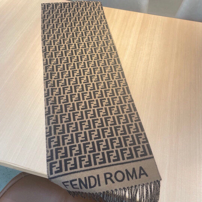 ROMA 190 FF SCRAF IN BROWN MIX BLACK WOOL AND CASHMERE