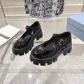 PRADA 26S MARY JANE SHOES 45MM IN BLACK PATENT CALFSKIN