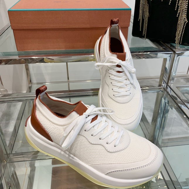 SNEAKER IN WHITE CANVAS MIX SUEDE WITH LAMBSKIN
