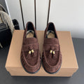 BURBERRY 26S LOAFERS IN DARK BROWN SUEDE