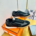 JET SNEAKER IN BLACK CALFSKIN AND SUEDE