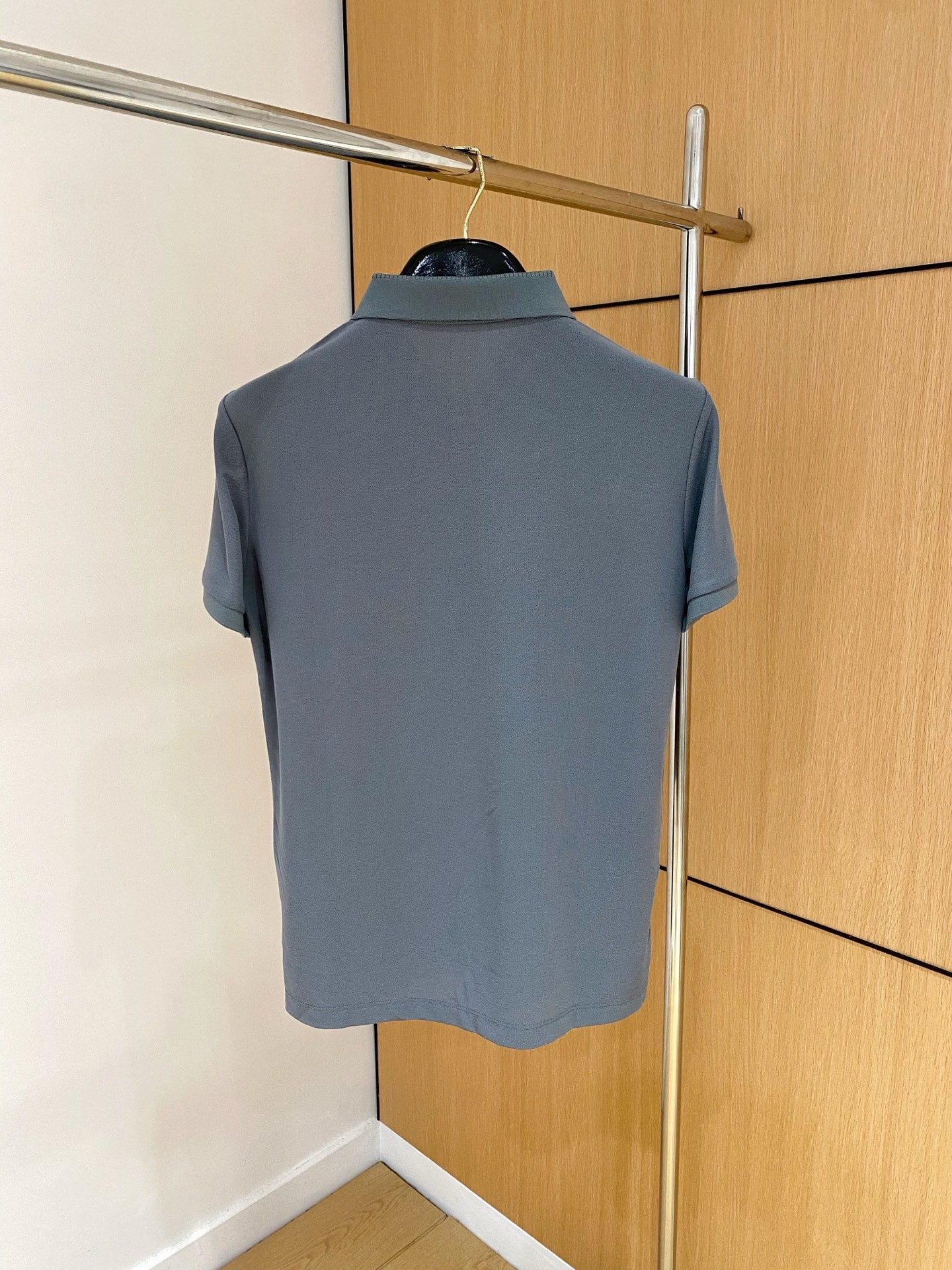 LV POLO SHIRT IN GRAY MESH BEADED COTTON FABRIC 238854