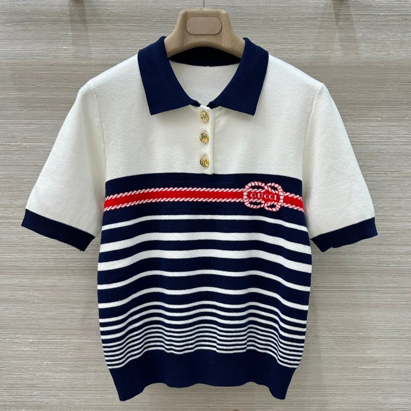 GUCCI SHORT-SLEEVE KNIT TOP 138