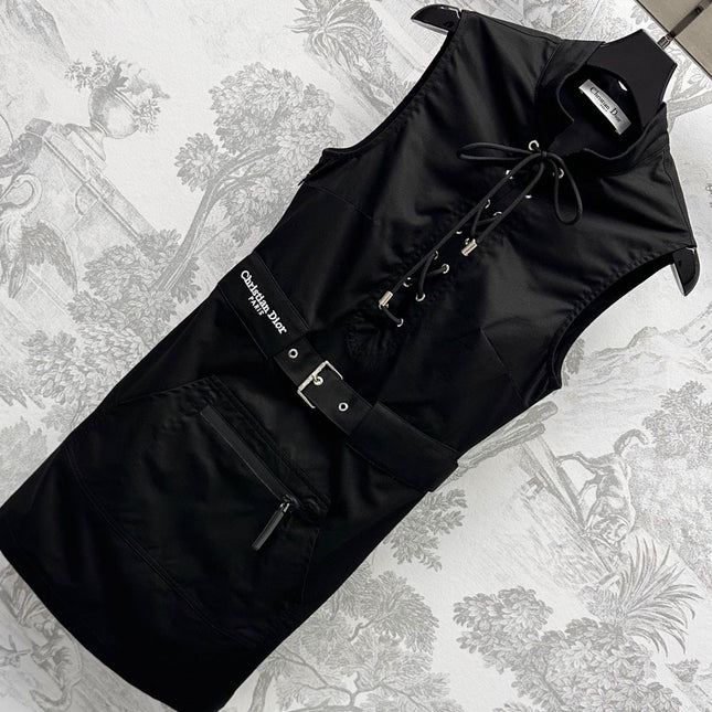 DIOR 25S DRAWSTRING VEST DRESS 264662