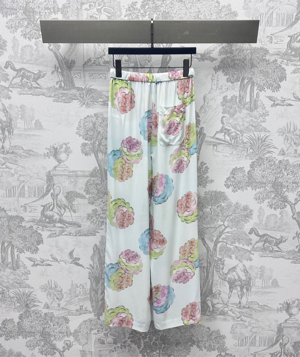 LV PRINTED STRAIGHT-LEG DRAWSTRING PANTS 267792