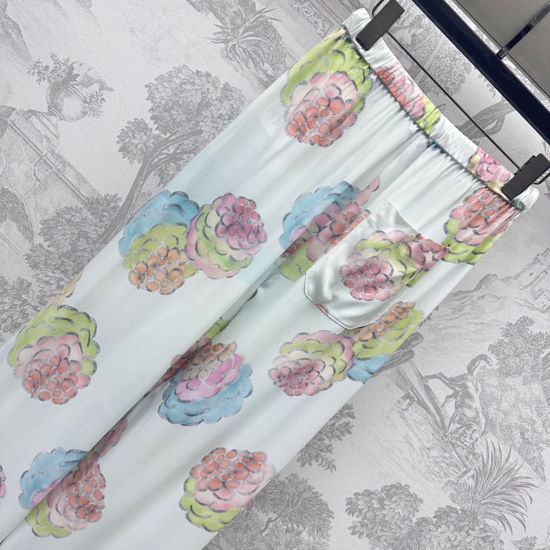 LV PRINTED STRAIGHT-LEG DRAWSTRING PANTS 267792