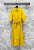 MAX MARA BELTED DRESS WITH LAPEL COLLAR 267812