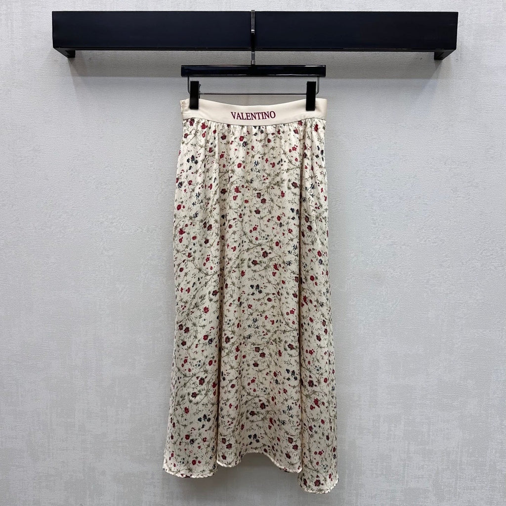 VALENTINO 26S PLEATED MIDI SKIRT 196