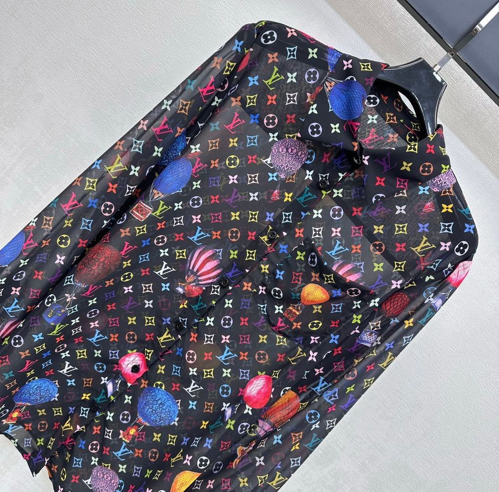 LV 26S PATTERNED LONG-SLEEVE SHIRT STYLE 182