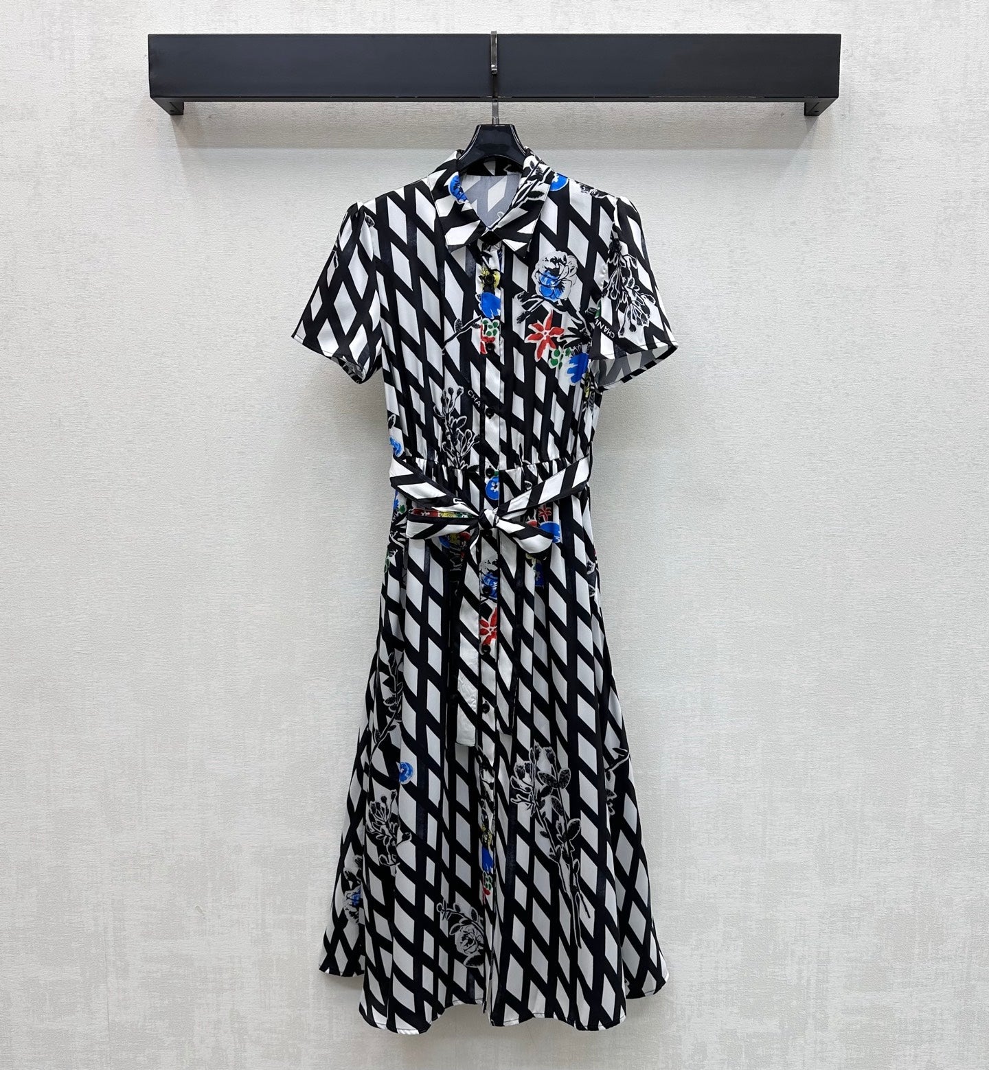 CHANEL 26S PATTERNED SHIRT DRESS STYLE 1169