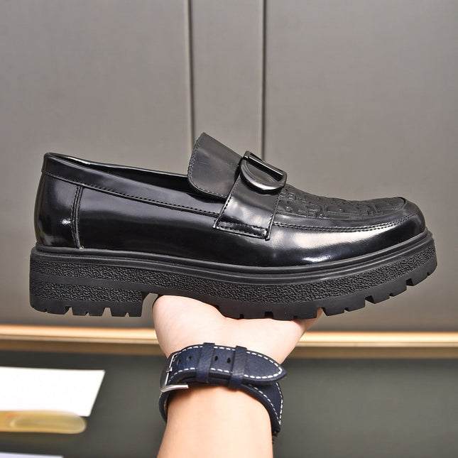 CD SYMBOL EXPLORER LOAFER GLOSSY BLACK MONOGRAM CALFSKIN