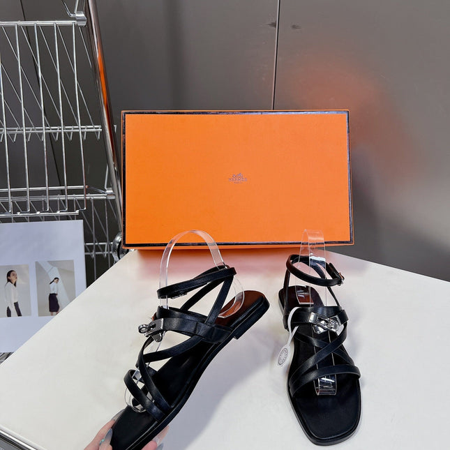 JUNE SANDAL BLACK CALFSKIN