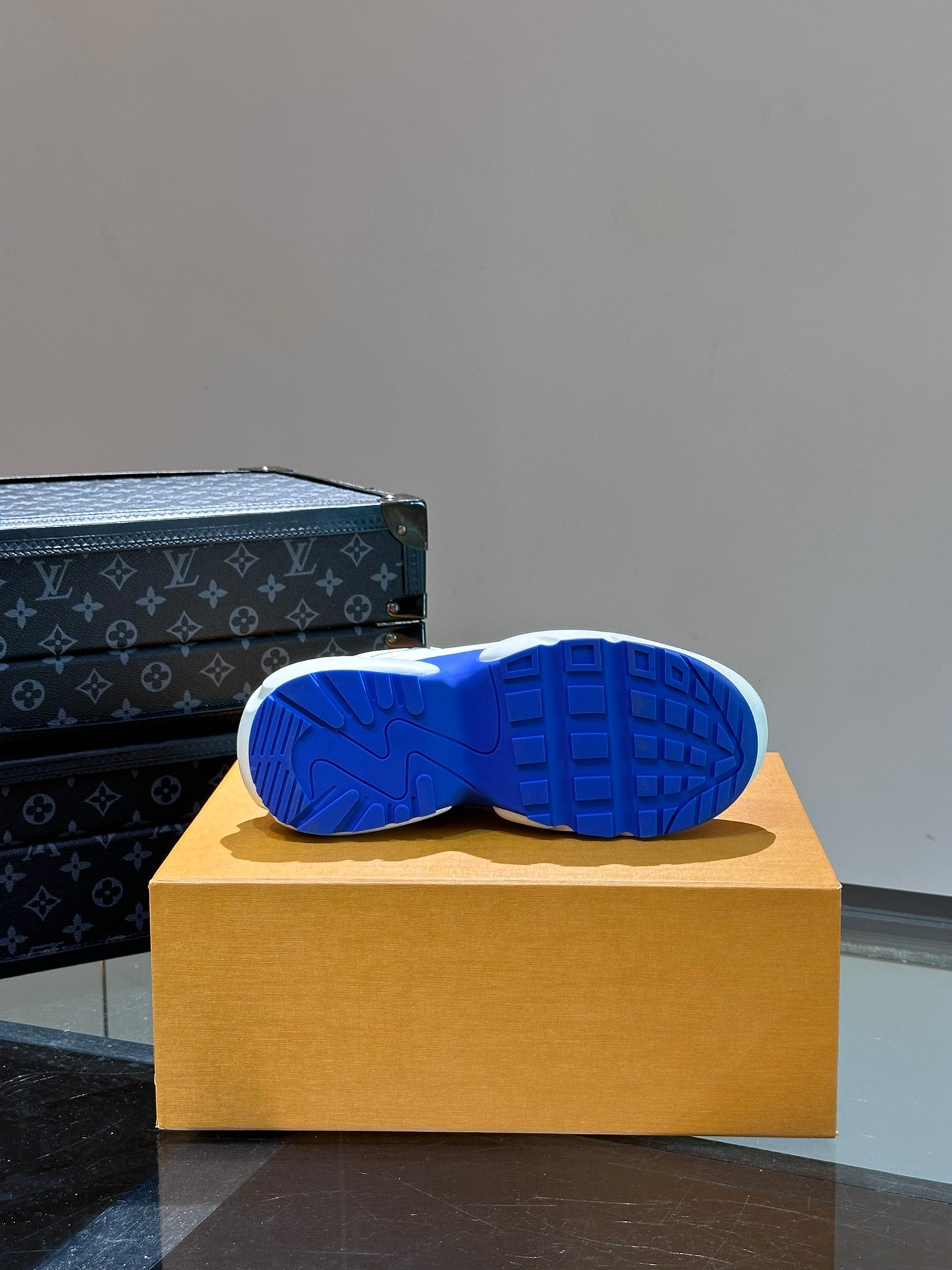 NEO RUN AWAY SNEAKER WHITE MIX BLUE CALFSKIN