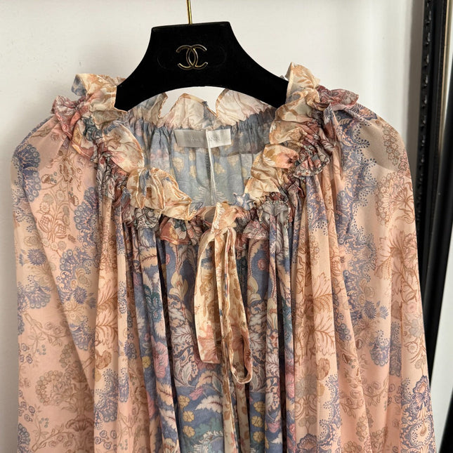 ZIMMERMANN 26S LONG SLEEVE RUFFLE NECK BLOUSE STYLE 160
