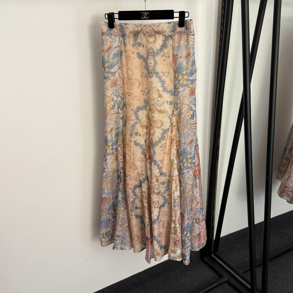 ZIMMERMANN 26S CAMISOLE TOP & HIGH WAIST SKIRT SET STYLE 158