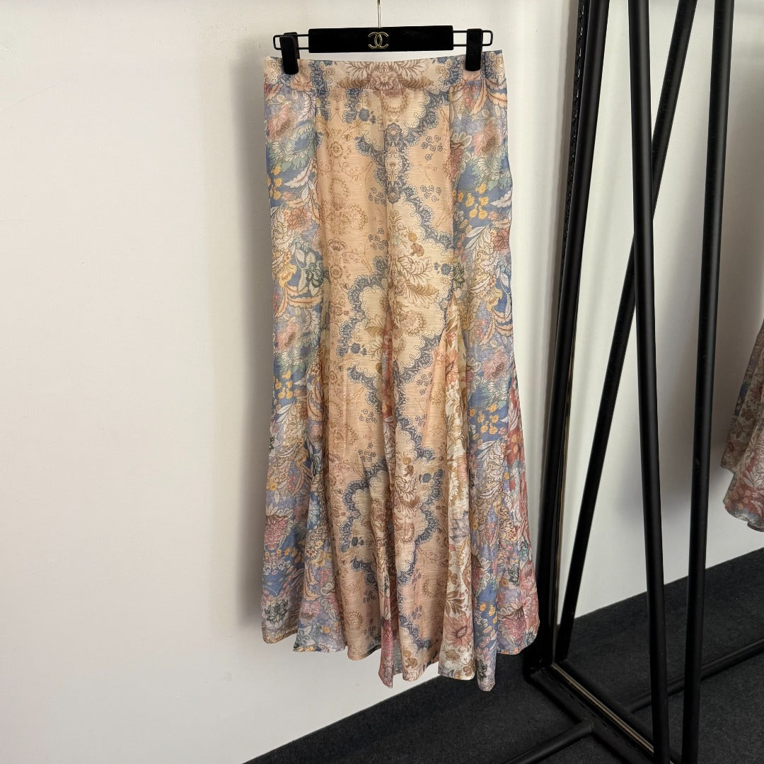 ZIMMERMANN 26S CAMISOLE TOP & HIGH WAIST SKIRT SET STYLE 158