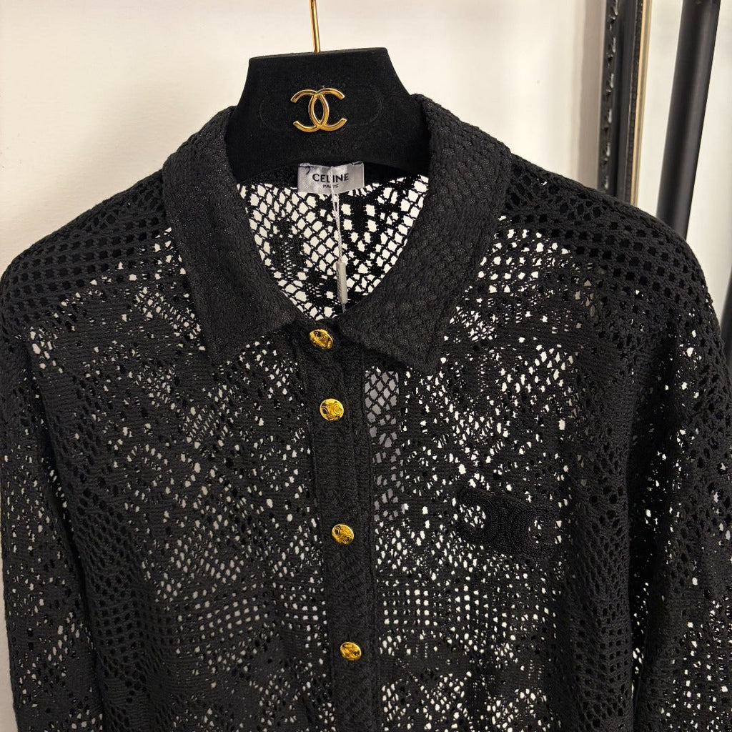 CELINE 26S LONG SLEEVE LACE SHIRT 151