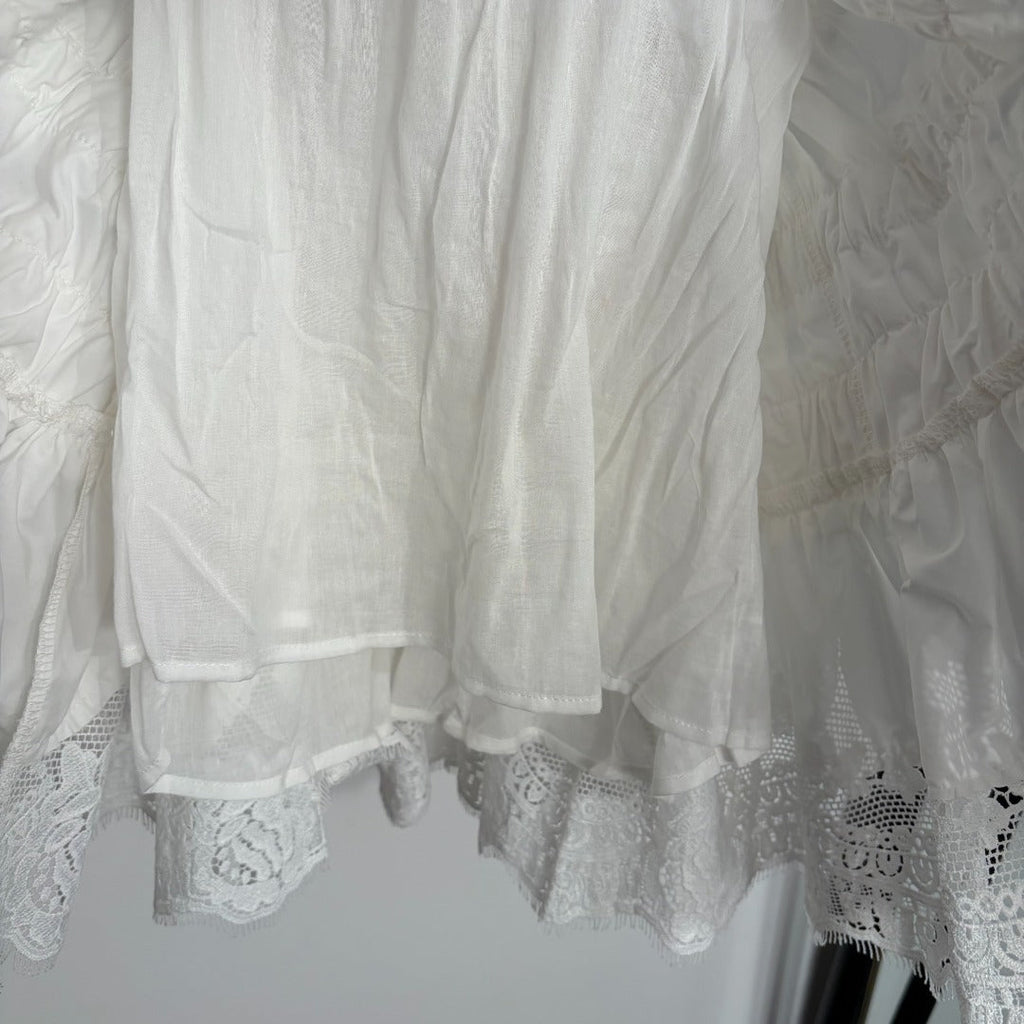 ZIMMERMANN 26S RUFFLED LACE CAMI TOP STYLE 185