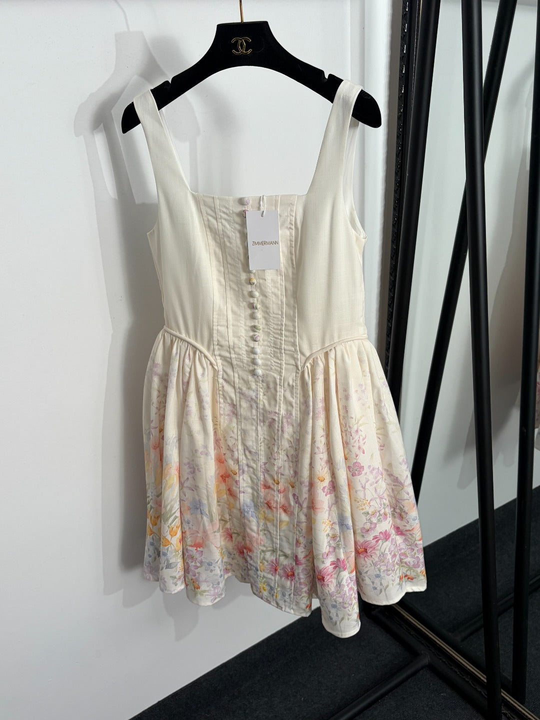 ZIMMERMANN 26S PASTEL FLORAL MINI DRESS STYLE 206