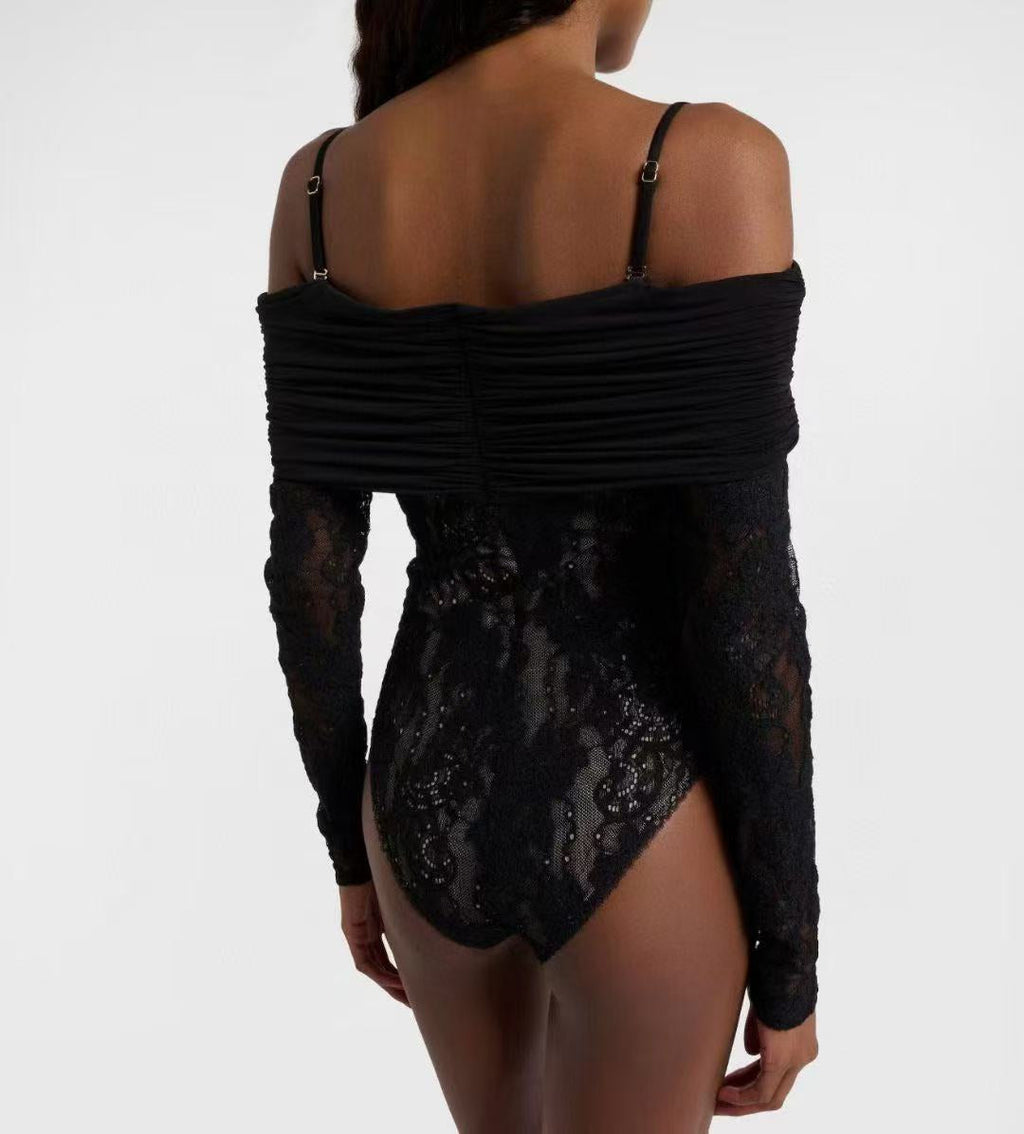 ZIMMERMANN 26S OFF SHOULDER LACE BODYSUIT STYLE 184