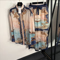 ZIMMERMANN 26S LONG SLEEVE SHIRT & WIDE LEG PANTS SET STYLE 177