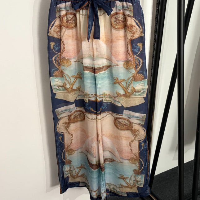 ZIMMERMANN 26S LONG SLEEVE SHIRT & WIDE LEG PANTS SET STYLE 177