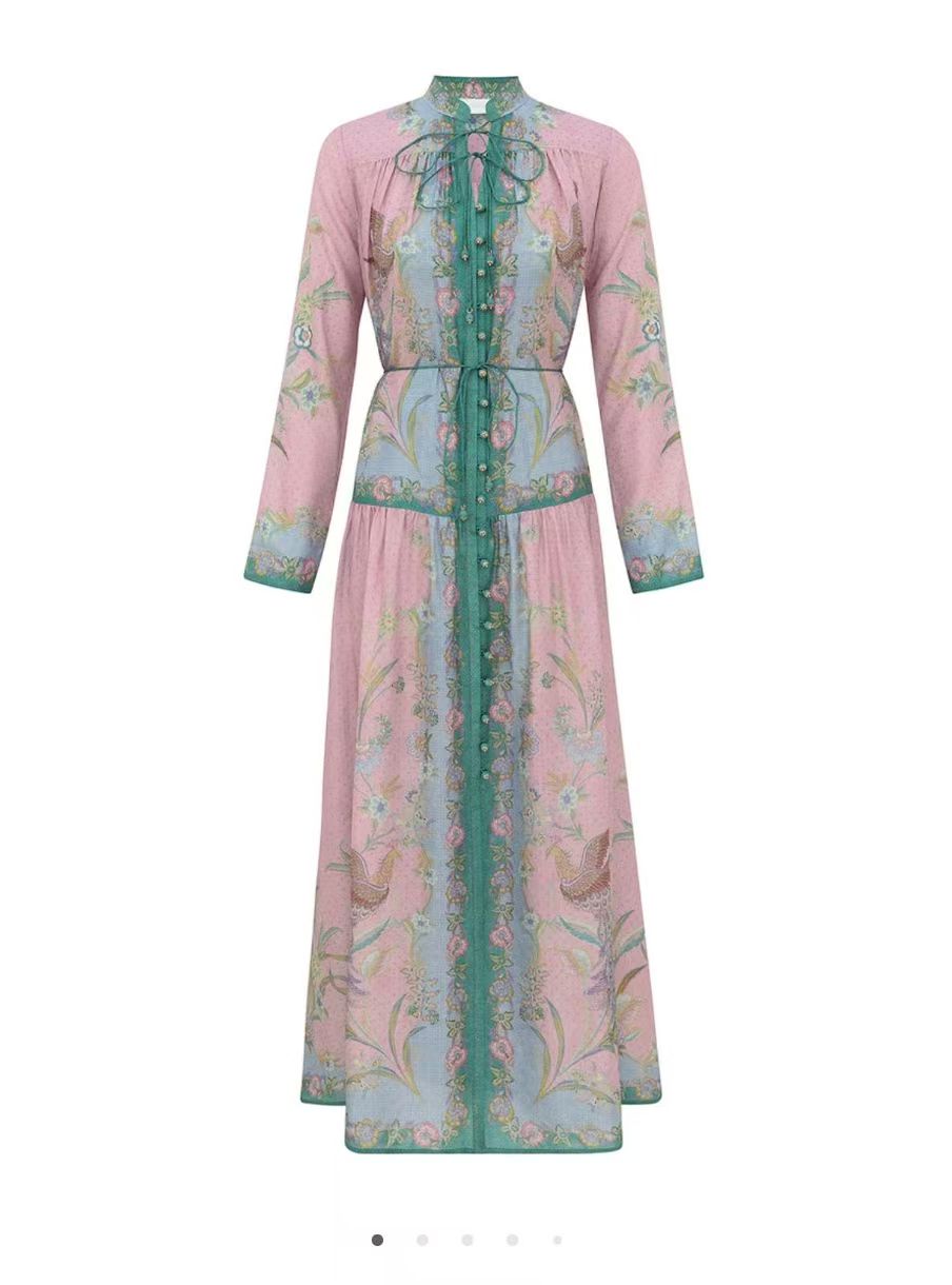ZIMMERMANN 26S LONG SLEEVE FITTED DRESS STYLE 162