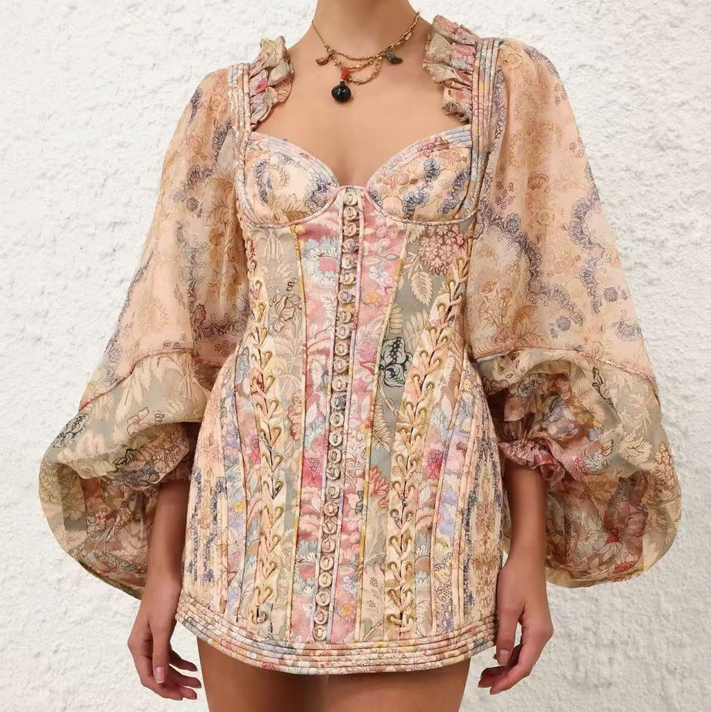 ZIMMERMANN 26S PUFF SLEEVE MINI DRESS STYLE 161