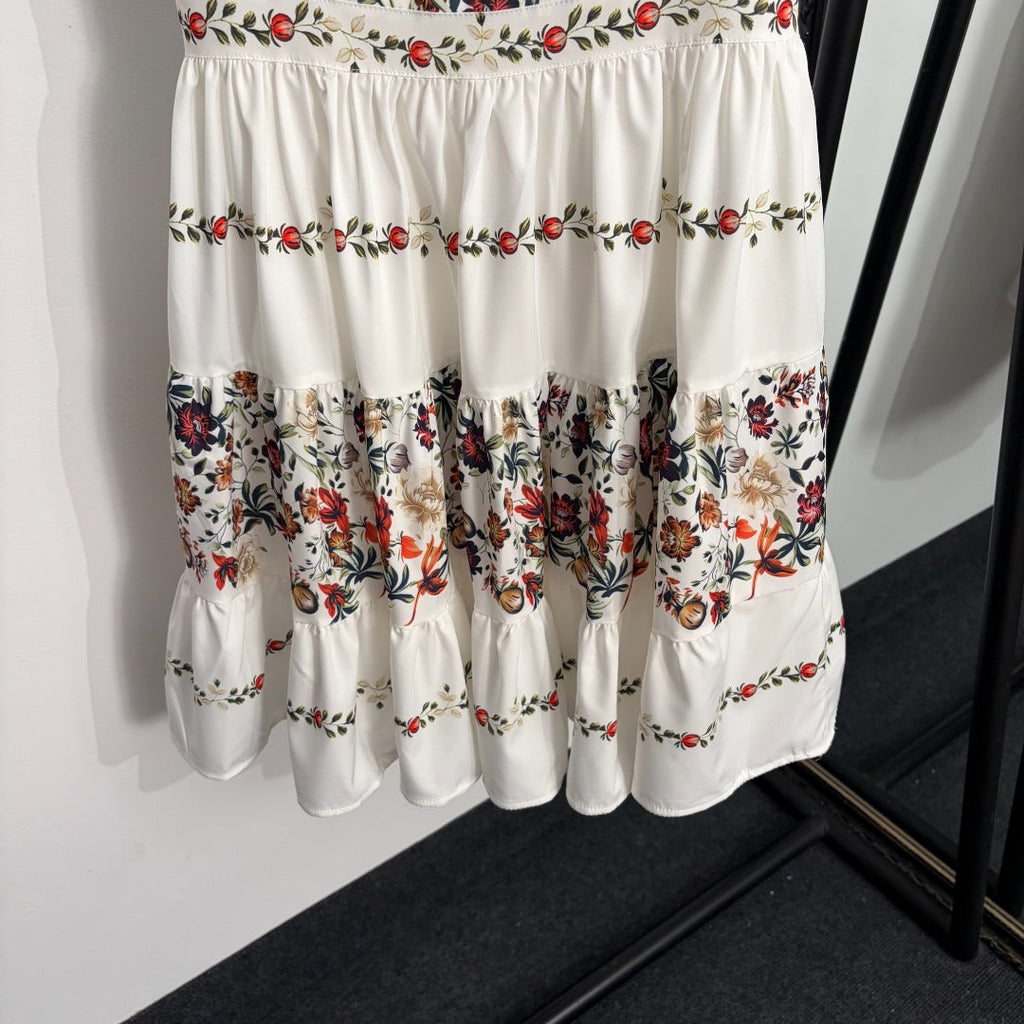 ZIMMERMANN 26 FLORAL PRINT BABYDOLL MINI DRESS STYLE 218