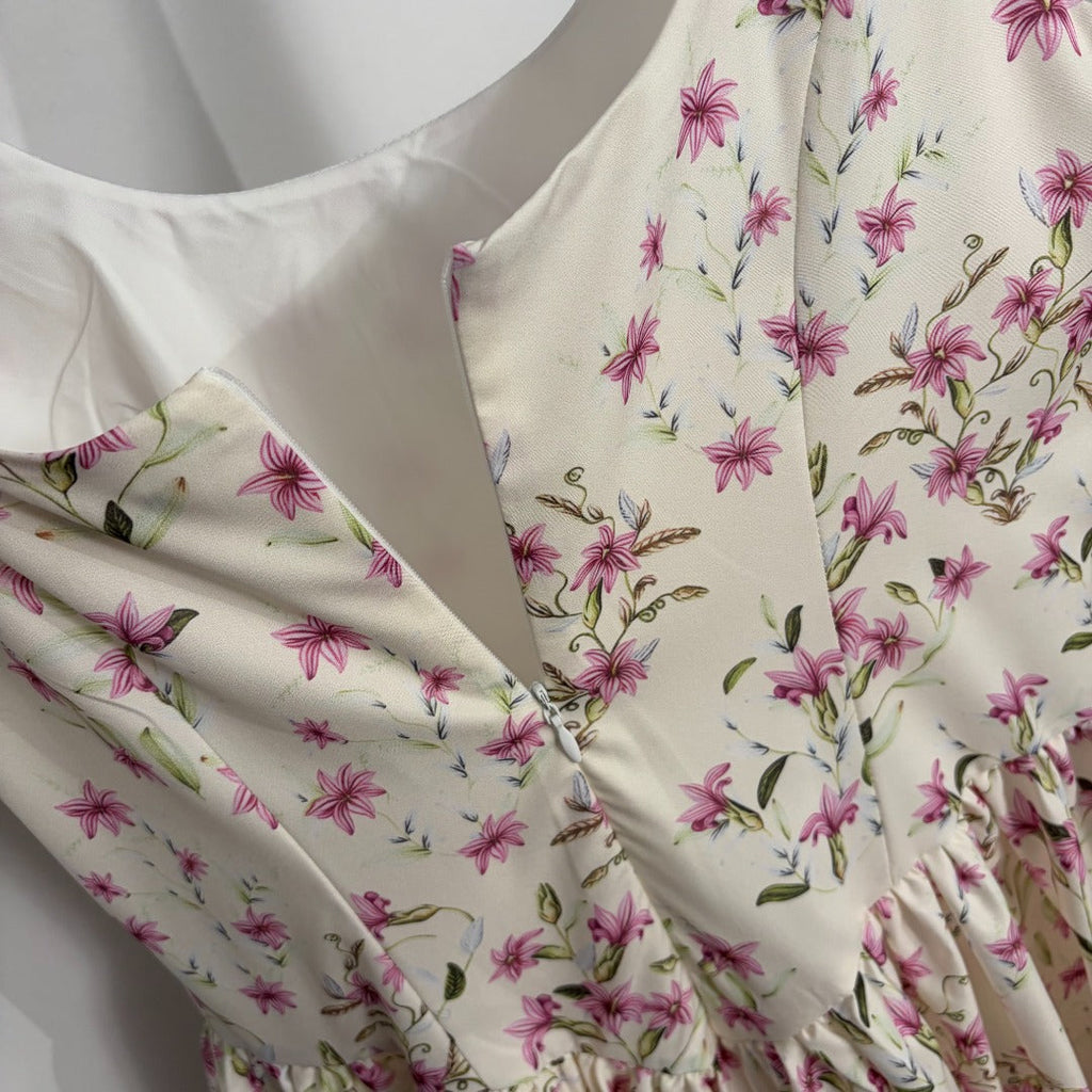 ZIMMERMANN 26 FLORAL PRINT BABYDOLL MINI DRESS STYLE 217