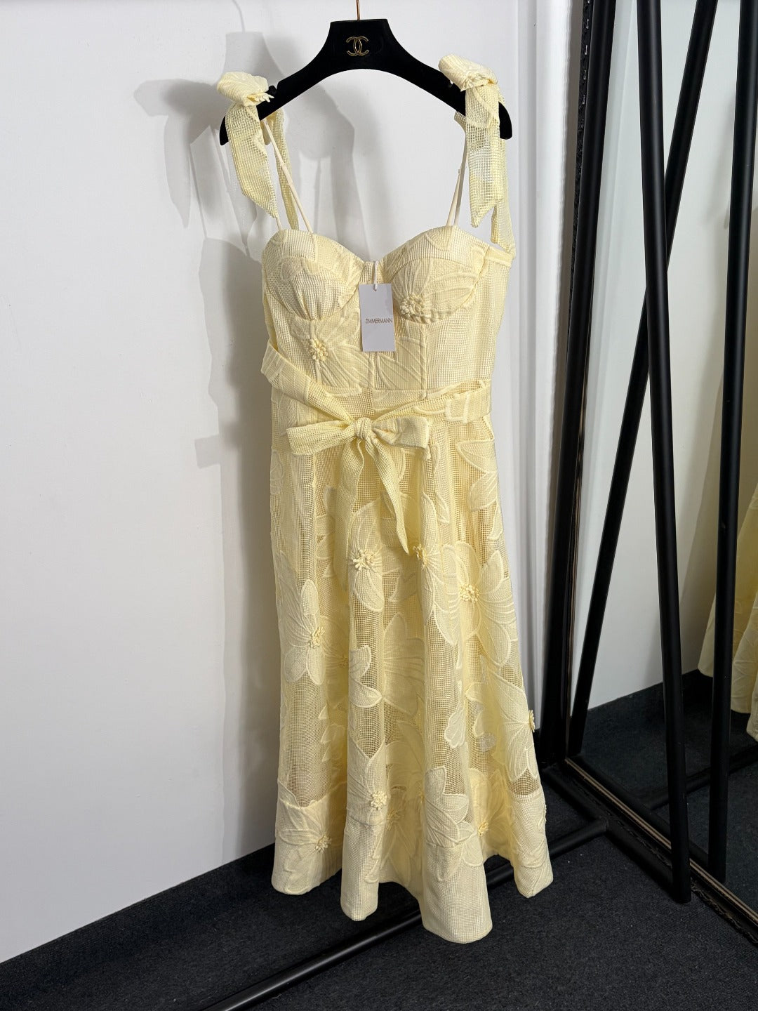 ZIMMERMANN 26 BOW TIE WAIST FLORAL DRESS STYLE 211