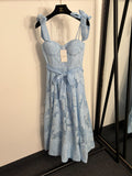 ZIMMERMANN 26 BOW TIE WAIST FLORAL DRESS STYLE 212