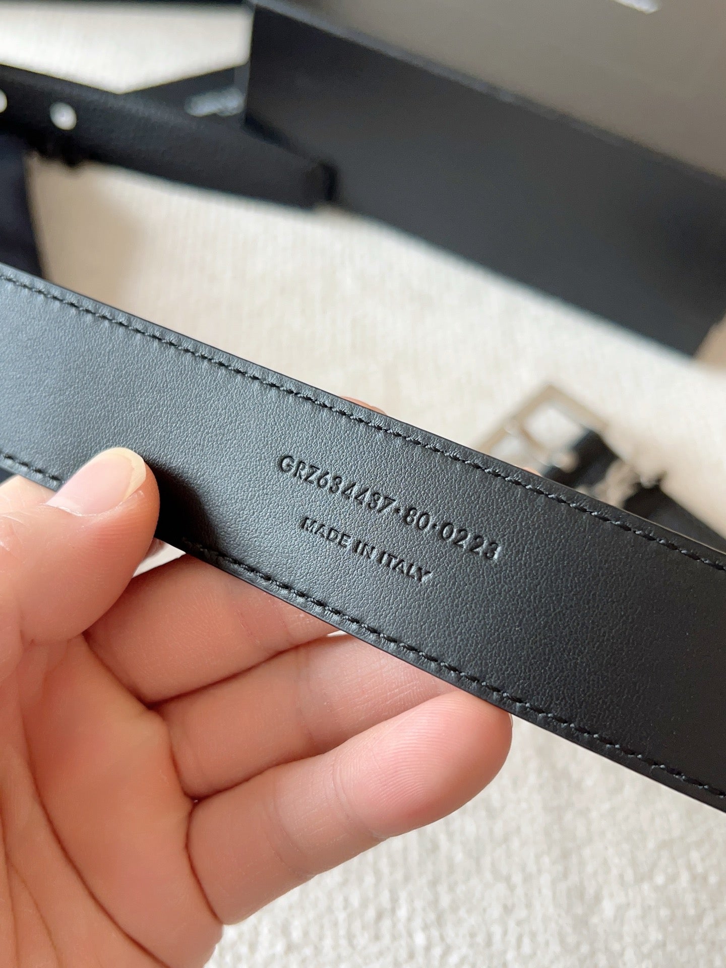 YSL 25S BELT 30 MM IN BLACK CALFSKIN 571014