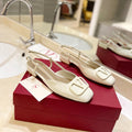 VALENTINO 26S SLINGBACK IN CREAM WHITE PATENT CALFSKIN