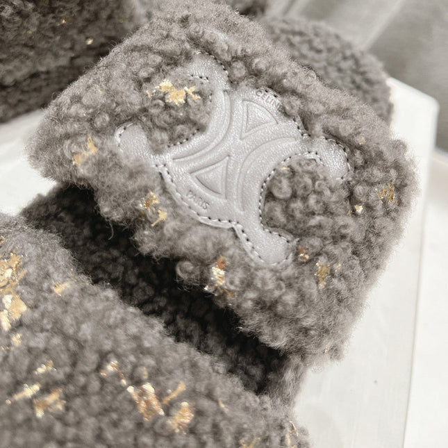 DAD SANDALS FOSSIL GRAY PURE SHEEP WOOL