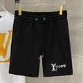 LV CASUAL SHORTS BLACK COTTON STRETCH FABRIC 239613